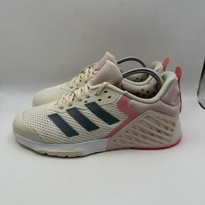 Adidas Dropset 3 Training Gym Workout Shoes Chalk Pink Spark Womens Sz 8 NEW